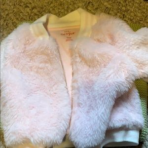 Light pink Cat and Jack   Fur coat bomer jacket